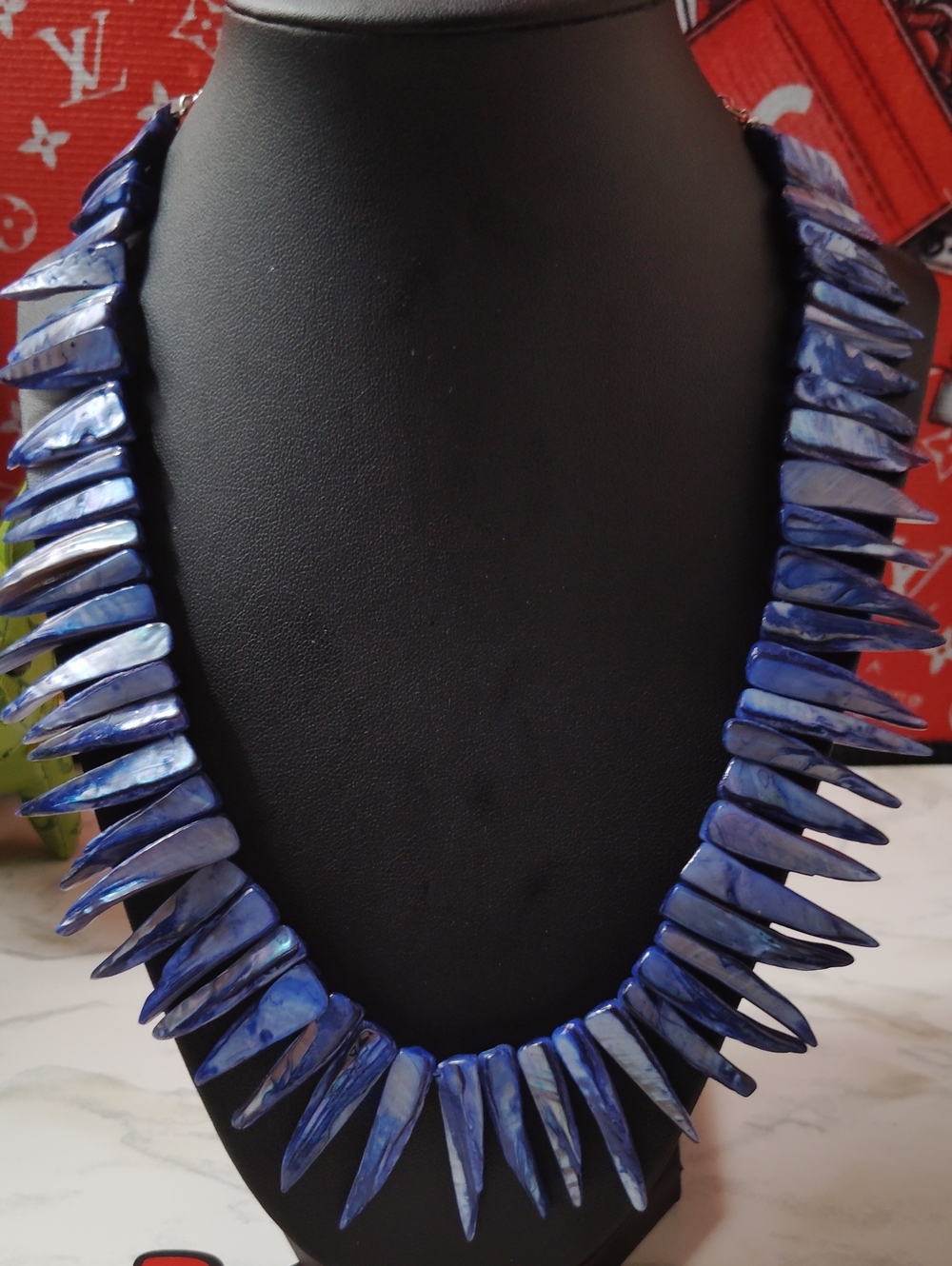 Blue Spike Statement Necklace - Women Jewelry